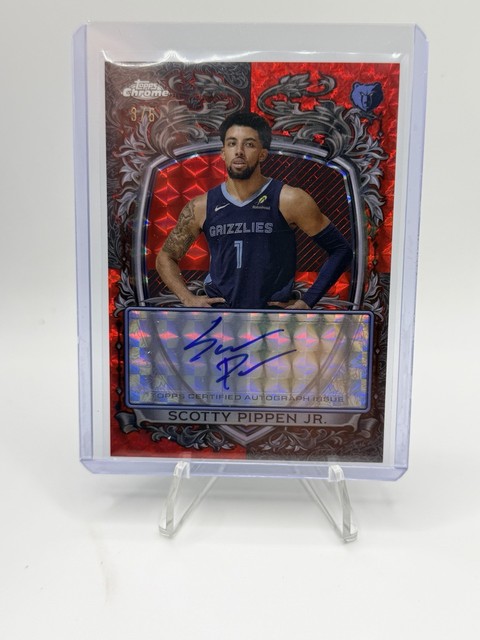 2025 Topps Chrome Scotty Pippen Jr Signature Style Auto Red /5