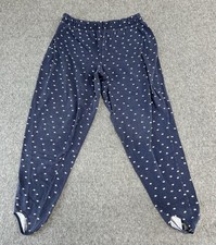 Vintage Stirrup Pants Medium Navy Blue White Stars