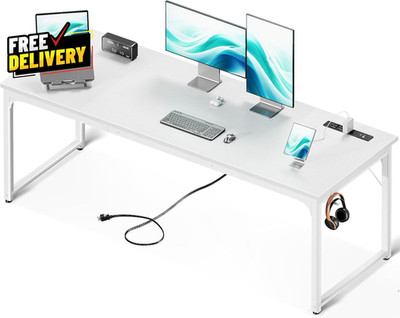 71 Inch Computer Desk with USB Ports Large Office DeskLong Study Student Writing