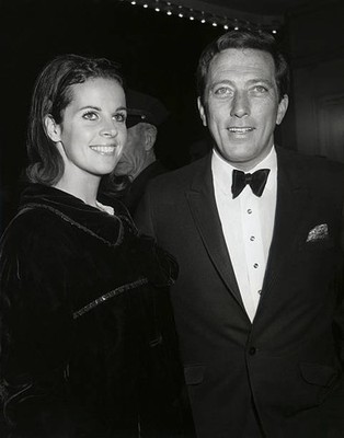 Andy Williams is shown here with his French born wife as they atte- Old Photo