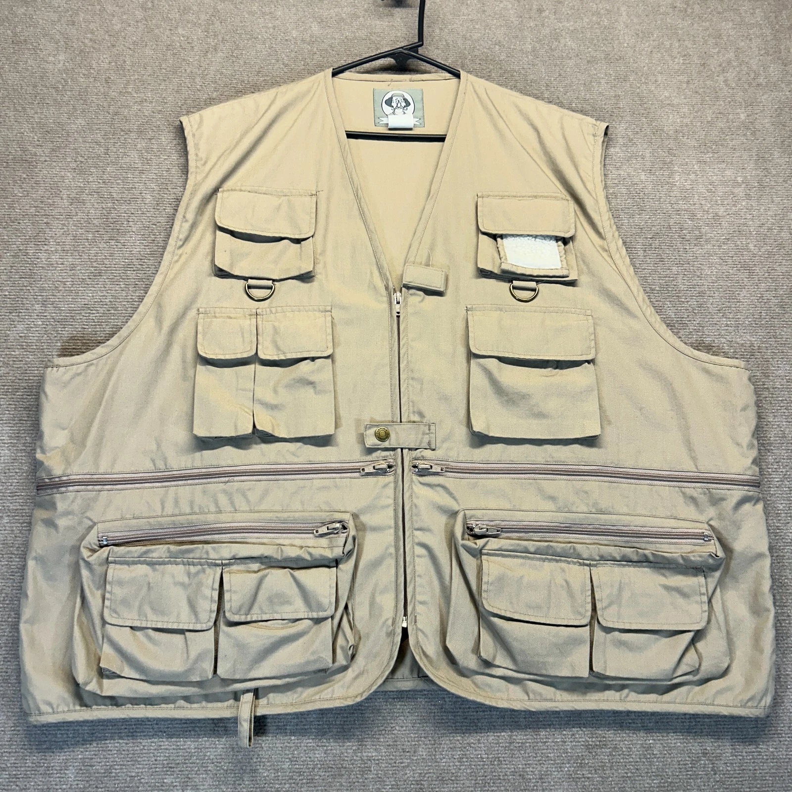 Uncle Milty Vest Men's 3XL Khaki Tan Photography Fishing Utility Pockets Safari