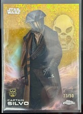 2025 Topps Chrome Star Wars Captain Silvo Gold Mini-Diamonds Refractor 23/50 #21