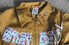 Vintage Indian Girl Halloween Costume Young Texan Size 3 Complete Super Clean