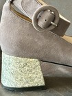 nine west block heel pumps Grey Suede — photo 6