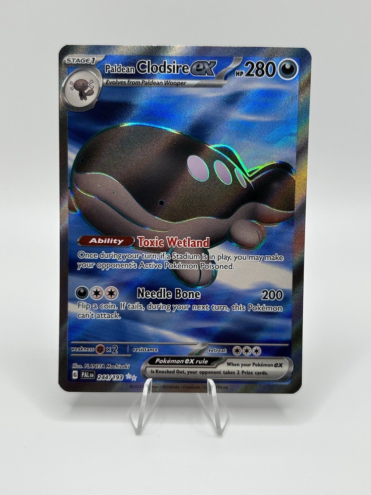 Paldean Clodsire ex 244/193 Sv02: Paldea Evolved Full Art Holo Pokemon card