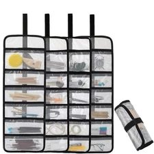 Small Roll Up Storage Bag, 6 Pockets Roll Up Tool Kit, Suitable for Mechanics...