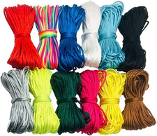 2Mm X 12 Bundles 132 Yards Premium Quality Rattail Nylon Satin Cord for Beading
