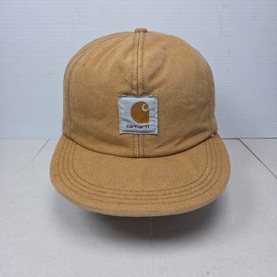 Vintage Carhartt Canvas Bill Cap Hat w/Ear Flaps Made in USA - Size Large