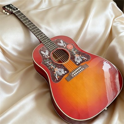 Acoustic Electric Guitar Heritage Cherry Sunburst Custom J-45 Soild Spruce Top