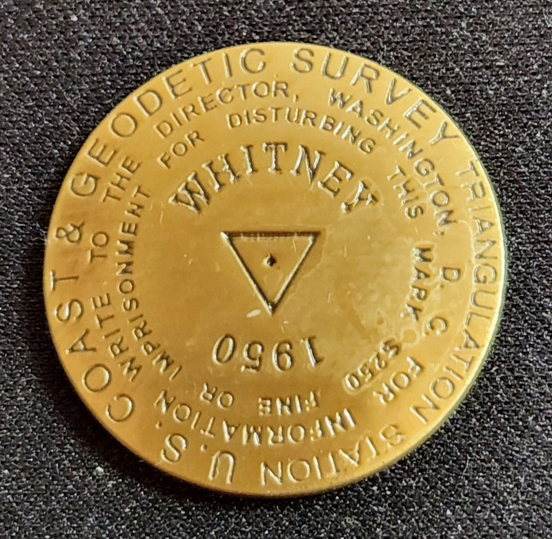 Mt. Whitney Benchmark Micro Geocoin- Activated & Adoptable - TB2CW3G