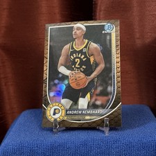 Andrew Nembhard 2025-26 Bowman Chrome BCV-163 Reptilian Refractor Pacers