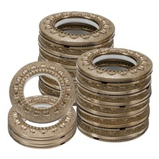 uxcell 16pcs Curtain Grommets, 1-5/7" 42 mm ID Pattern Window Coffee