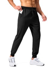 Mens Joggers with Zipper Pockets Lightweight Sweatpants Workout Athletic Pant...
