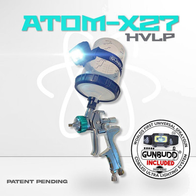 Atom X27 HVLP Auto Paint Spray Gun 1.3/1.4mm | Iwata-Style Finish + FREE GunBudd