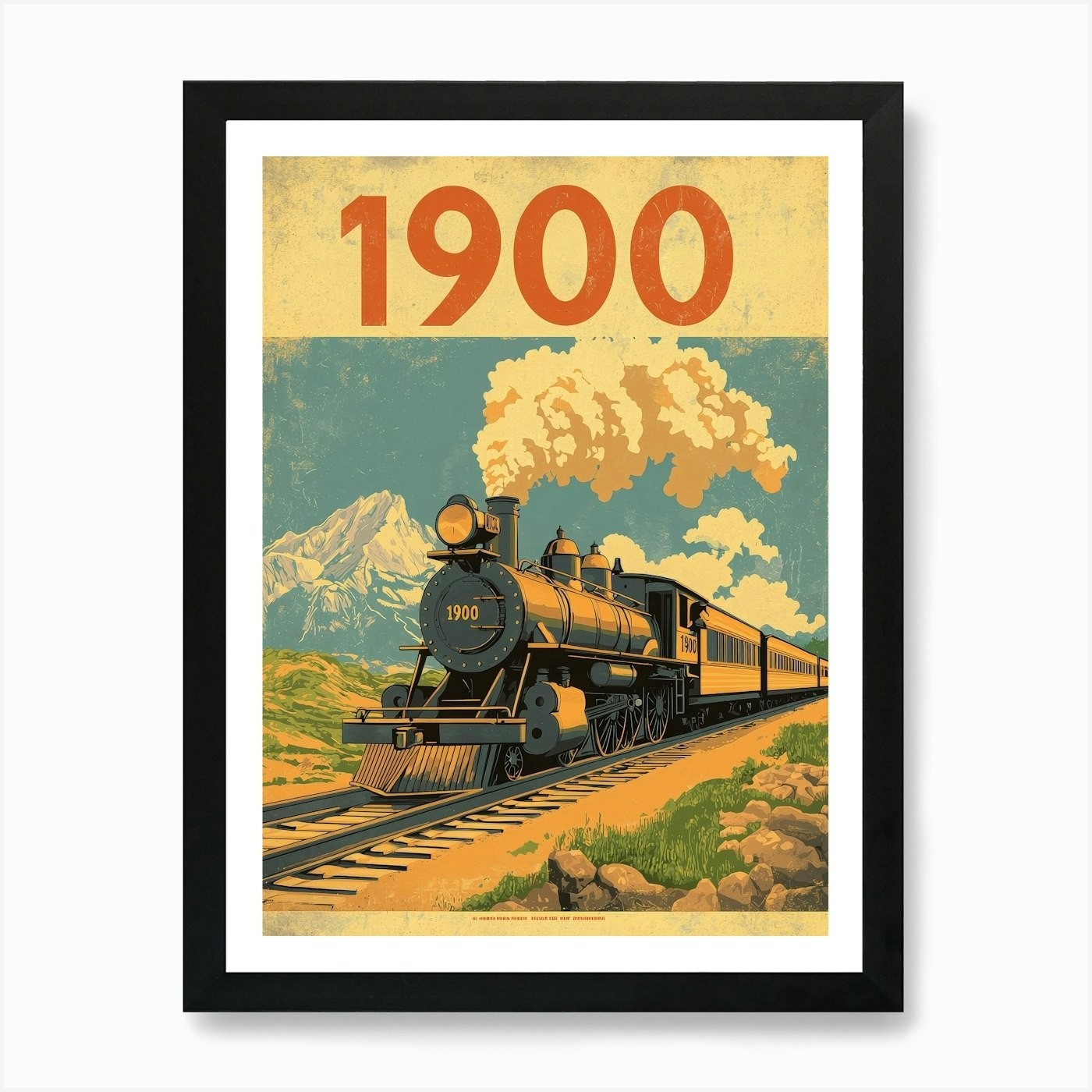 Vintage S Letter Framed Wall Art Canvas Print by Aihrgdesign