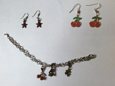 Rockabilly Armband und Ohrringe, #Kirschen #Rockabillystar