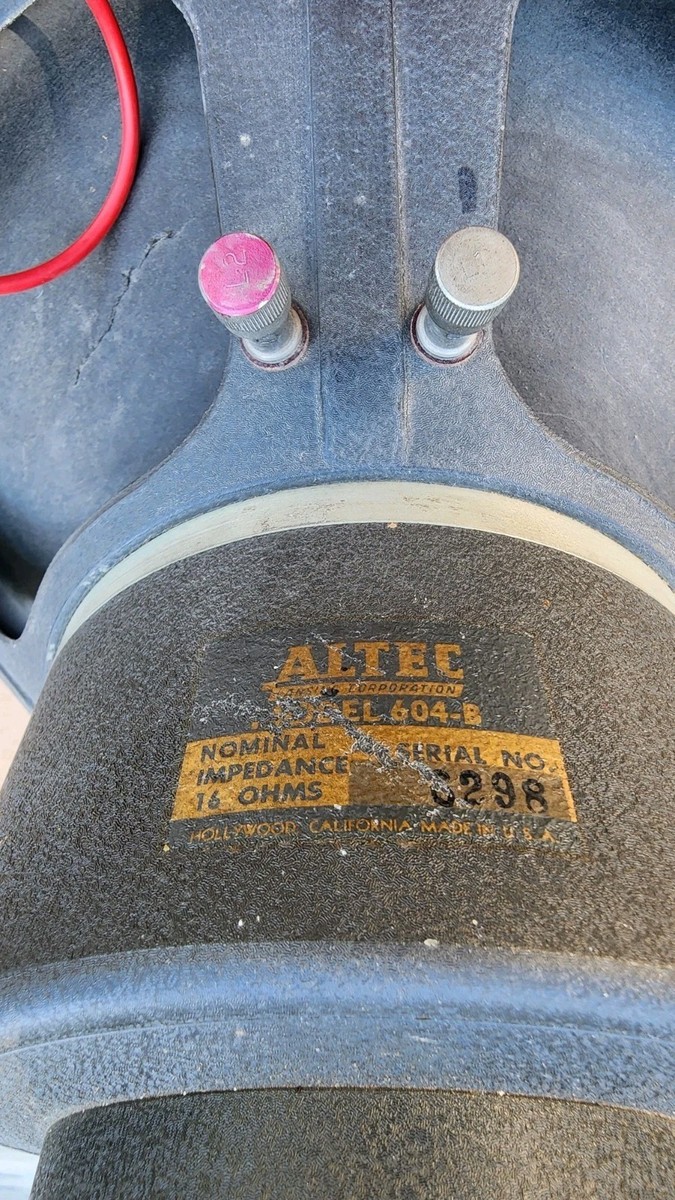 Vintage Altec 604B Duplex Speaker & N-1000 Crossover Working