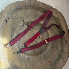 Pelican Suspenders Mens Clip On Red Burgundy Made in the USA Preppy Braces