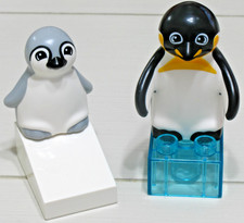 LEGO Duplo Mom Penguin Baby Arctic Family Nature Scene Wildlife Wild Animal Lot