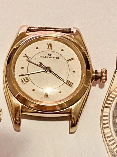 rolex Oyster Perpetual Bubbleback 3131 14k Y/G Perfect Condition