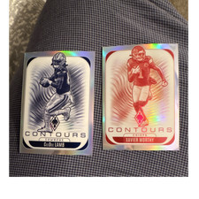 Panini Phoenix Contours CeeDee Lamb & Xavier Worthy 2-Card Lot