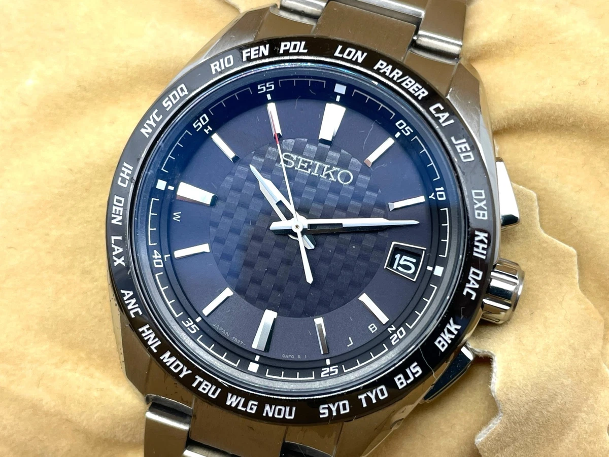 Reloj Solar SEIKO Brightz Radio Control Onda Zafiro Titanio Blanco 7B27-0AC0