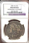 1881-CC Morgan Silver Dollar NGC Fine Details