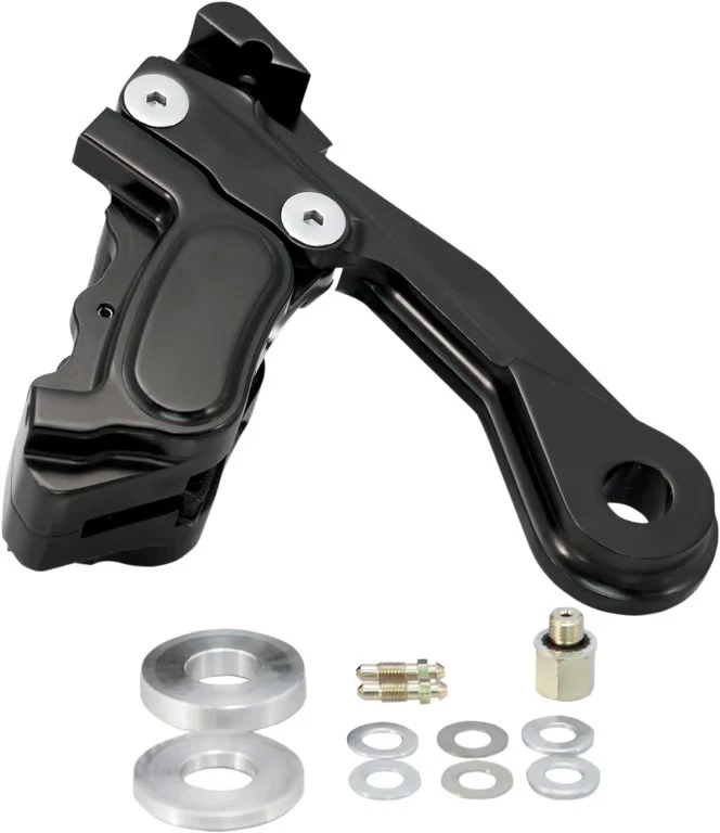 Pinza de freno trasero de 4 pistones GMA Engineering Millenium Series M - negra lisa Foto 2 de 4