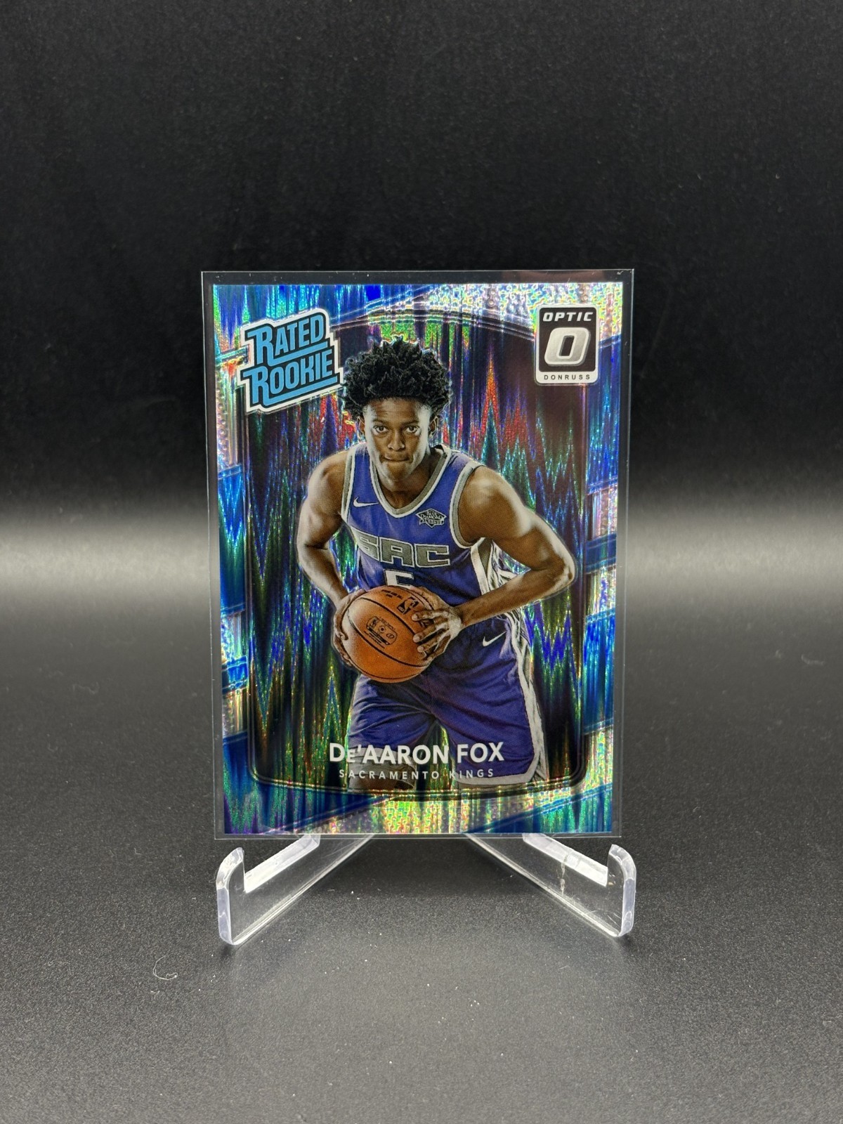 2017-18 Donruss Optic DEAARON FOX Rookie Shock Prizm #196 SPURS