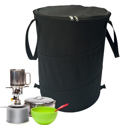 37L Mülleimer Laubeimer Camping Pop-Up Camp Mülleimer Faltbar 600D Oxford Tuch