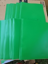  10 Pack Pen Gear Letter Size 3-Prong Paper Folder, Green