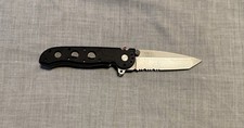 CRKT M16-12Z Carson Design AUS-8 Tanto Combo Hoja Dentada Negra GFN Escalas EDC