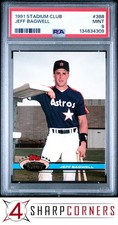 1991 STADIUM CLUB #388 JEFF BAGWELL RC ASTROS HOF PSA 9
