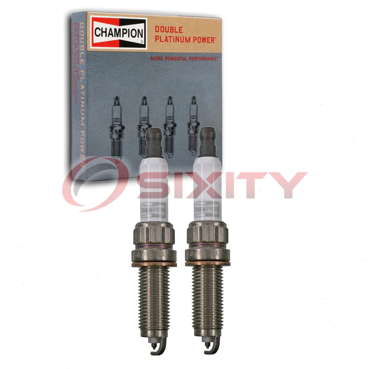 2 pc Champion 7429 Double Platinum Spark Plugs for Ignition Secondary  ca