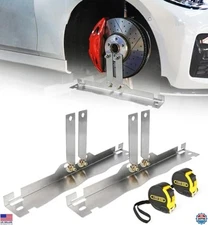 Heavy Duty Wheel Alignment Tool with Stainless Steel Plates & Tape Measures