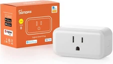 SONOFF Zigbee Smart Plug with ETL Certified,S40 Lite 15A Outlet, Zigbee Repeater