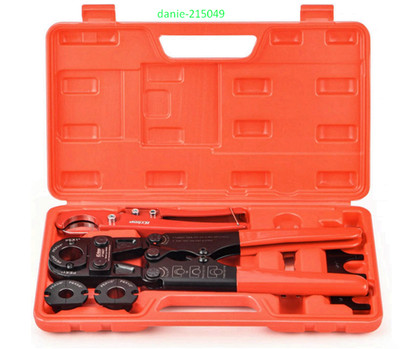 iCrimp PEX Crimping Tool Kit for 3/8''-1'' Copper Rings w/ Cutter & Gauge