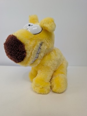 MUTTERGANS & GRIMMIGER Grimmiger Hund Plüsch 80er Vintage Stofftier Kuscheltier