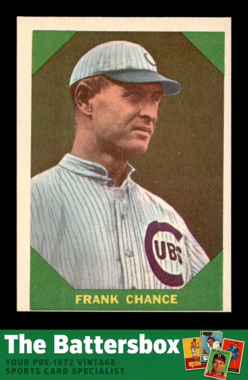 Frank Chance #50 Baseball Cards 1960 Fleer trading card — raw and PSA graded price guide