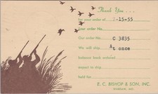 1955 E C Bishop & Son Inc Warsaw MO Duck Hunting Shotgun Hunters Gunstocks Ad
