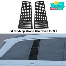 2pc Car Triangle Window Glass Panel Decor Cover Trim For Jeep Grand Cherokee 22