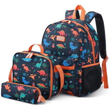 Kids Backpack for Boys, Dinosaur Waterproof Toddler Bookbag for Kids School Back