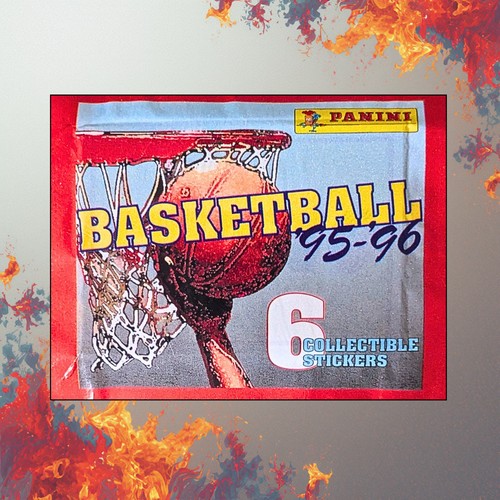 1995/96 Panini Basketball Sealed Sticker Pack