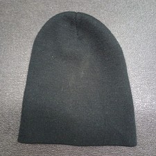 One Size Black Knit Unisex One Size Hat Beanie Toboggan