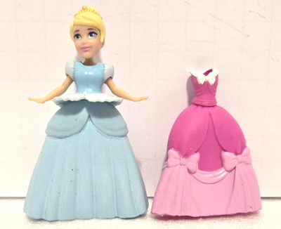 Polly Pocket Disney Princess Cinderella with 2 Outfits Light Blue & Pink