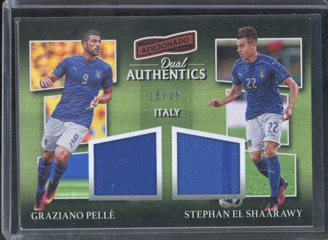 2016-17 Panini Aficionado GRAZIANO PELLE STEPHAN EL SHAARAWY Dual Relic /99
