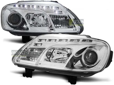 Strålkastare LED DRL Leta efter for VW TOURAN 03-06 CADDY Daylight Chrome Gratis