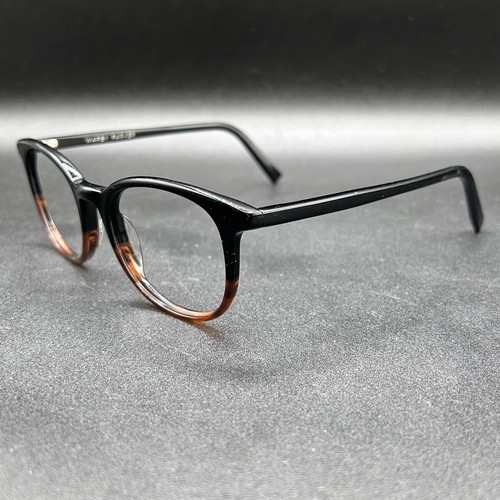 Warby Parker Durand W 281 Eyeglasses Frame Black Fade Brown 50-20-145 Used