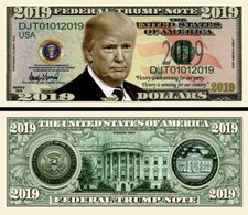 OUR TRUMP 2019 MILLION DOLLAR BILL (25 Bills)