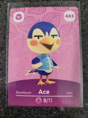 Animal Crossing Amiibo Cards Series 5 Nintendo Ace 443 in Plastic Sleeve |  eBay
